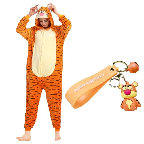 shengo Pyjamas Onesies, Cosplay-Overall Cosplay Erwachsene Unisex-Tiere Weihnachten Karneval Pyjamas Tiger Pyjamas Erwachsene Karneval Einteiliger Anzug von shengo