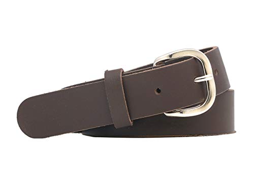 Echtledergürtel Ledergürtel 4cm Breite extra breit Deutsche Qualität BW 90cm bis 150cm Überlänge Sondergröße Glattleder Gürtel Leder Herren Damen Farben Muster Motive Belt Buckle Leather Belt Real Leather Genuine schwarz braun (135cm, braun) von shenky