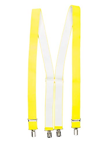 Hosentr�ger 4 Clips (X - Form), Neongelb , One Size von shenky
