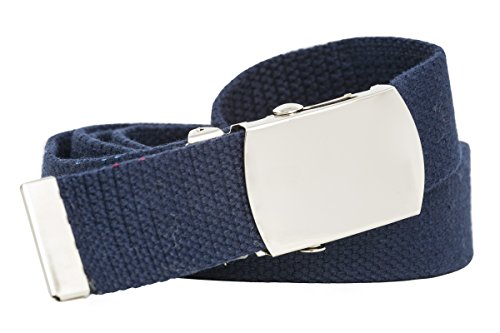 shenky Stoffgürtel | 4cm Breite | Stoff Gürtel mit Gürtelschnalle | Herrengürtel | Canvas | Damen | Schnalle | Damengürtel | belt | kombinierbar | Textilgürtel | 130cm | Navy Blau von shenky