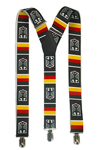 shenky BRD Adler hochwertiger Hosenträger mit 3 Clips von shenky