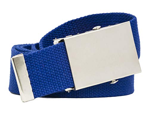 shenky Bunte Stoffgürtel 4cm Breite 140cm Damen Herren Gürtel (Royal Blau) von shenky