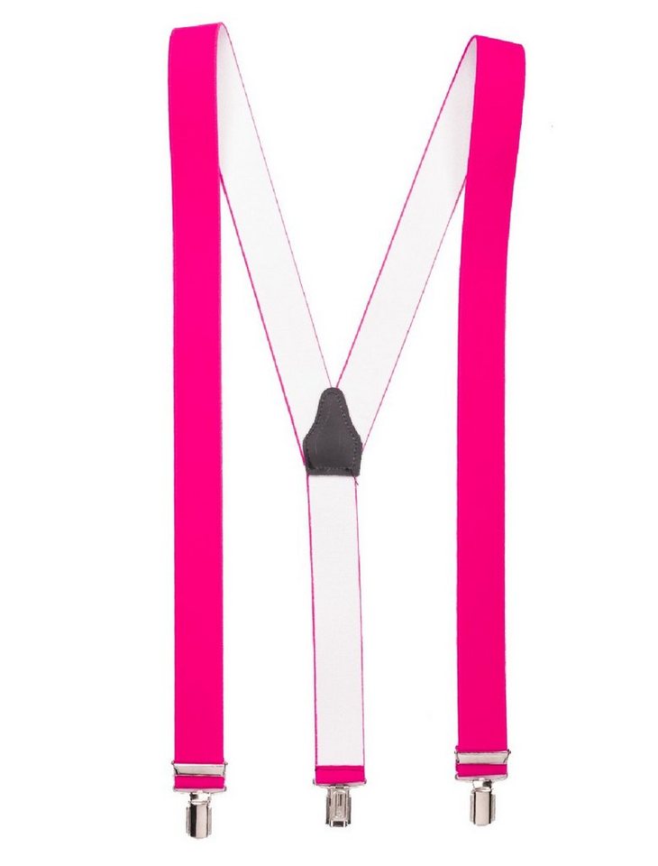 shenky Hosenträger Shenky Hosenträger 3 Clips für Damen und Herren neon pink (Junggesellenabschied, Hosenhalter) von shenky