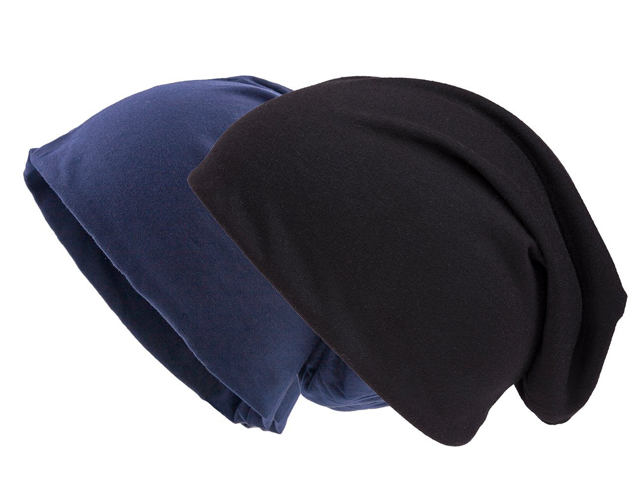 shenky Jerseymütze Doppelpack Beanie Mützen (2er Set) 28cm lang von shenky