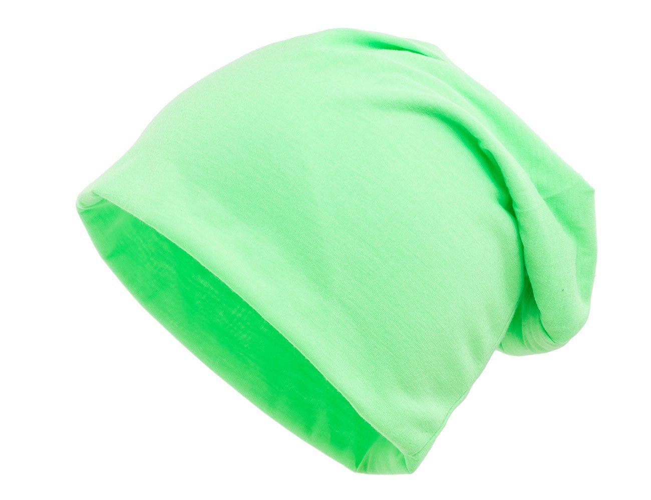 shenky Jerseymütze neon grüne Mütze Beanie Damen Beanie Herren (Fasching, neongrüne Chemomütze) Karneval von shenky