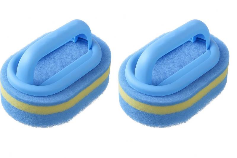 shenky Reinigungsschwamm 2er Set Schwamm mit Griff, Spülschwamm für Küche und Bad, Handgriff von shenky