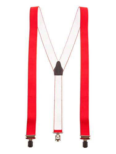 shenky Roter hochwertiger Hosenträger mit 3 Clips Klips Y-Form von shenky