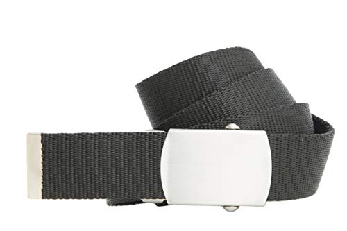 shenky Stoffgürtel | 3cm Breite | Stoff Gürtel mit Gürtelschnalle | Herrengürtel | Canvas | Damen | Schnalle | Damengürtel | belt | Textilgürtel schmal | 160cm | Schwarz von shenky