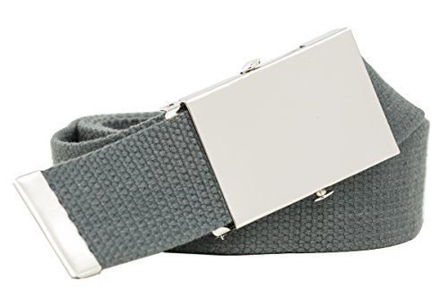 shenky Stoffgürtel | 4cm Breite | Stoff Gürtel mit Gürtelschnalle | Herrengürtel | Canvas | Damen | Schnalle | Damengürtel | belt | kombinierbar | Textilgürtel | 112cm | Dunkelgrau von shenky
