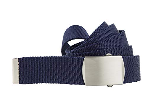 shenky Stoffgürtel | 3cm Breite | Stoff Gürtel mit Gürtelschnalle | Herrengürtel | Canvas | Damen | Schnalle | Damengürtel | belt | kombinierbar | Textilgürtel schmal | 80cm | Navy von shenky1