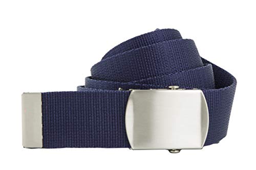 shenky Stoffgürtel | 4cm Breite | Stoff Gürtel mit Gürtelschnalle | Herrengürtel | Canvas | Damen | Schnalle | Damengürtel | belt | Textilgürtel | breit | 150cm | Navy von shenky1