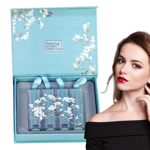 Langanhaltendes Lippenstift-Set - Set mit 4 nicht klebenden und langanhaltenden Lipglossen,Lippen-Make-up-Zubehör für Mädchen für Party, Arbeit, Dating, Treffen, Reisen, Zuhause Shenrongtong von Shenrongtong