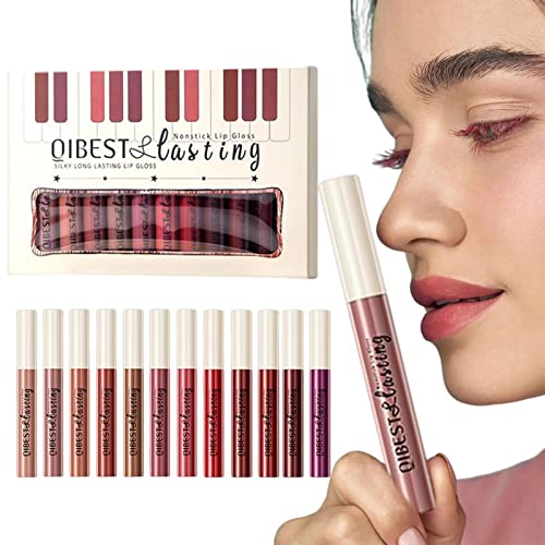 Mattes Lipgloss-Set - Leicht zu färbender Lip Glaze für Frauen und Mädchen | Damenkosmetik für Lippen mit hoher Farbwiedergabe, matte flüssige Textur, lichtecht, langlebig, leicht Shenrongtong von shenrongtong