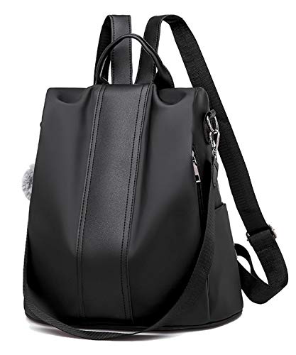 shepretty Damen Rucksack Anti Diebstahl Umhängetasche Multifunktions Schultaschen,8888-schwarz von shepretty