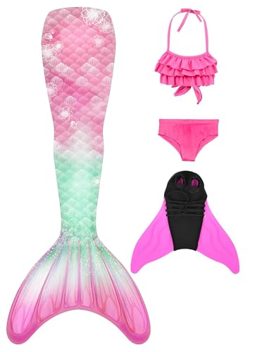 shepretty 2025 Fisch Tail Mädchen Monoflosse,xiaofen-R1-140 von shepretty