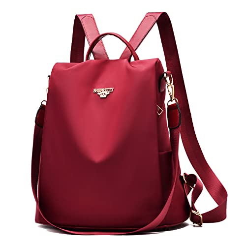 shepretty Damen Anti Diebstahl Rucksack Oxford Umhängetasche Multifunktions Schultaschen, 3-8864Rot von shepretty