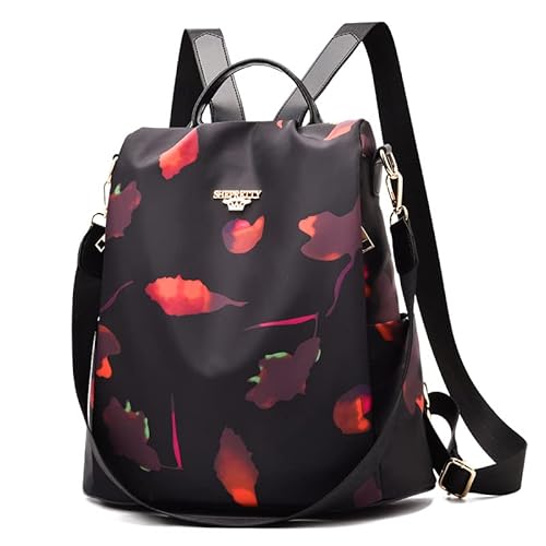 shepretty Damen Anti Diebstahl Rucksack Oxford Umhängetasche Multifunktions Schultaschen, 3AL911Schmetterlings-rot von shepretty