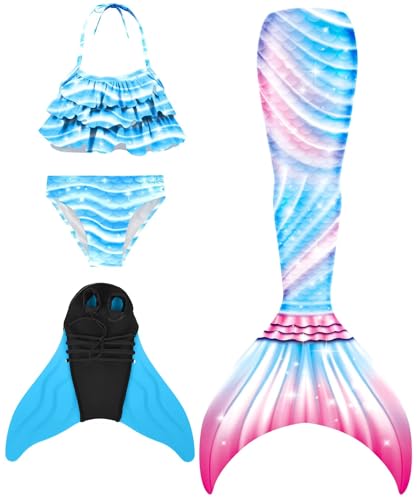 shepretty Flossen für Mädchen 4pcs88RY ，BlueM7,130 von shepretty