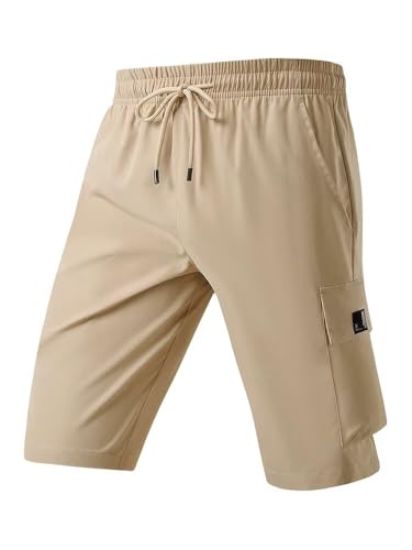 shepretty Herren Cargo Shorts,Elastischer Bund mit Kordelzug, Seitentaschen,Sommerzeit,S226,Kaqi,3XL shepretty Herren Cargo Shorts,Elastischer Bund mit Kordelzug, Seitentaschen,Sommerzeit,S226,Kaqi,3XL von shepretty