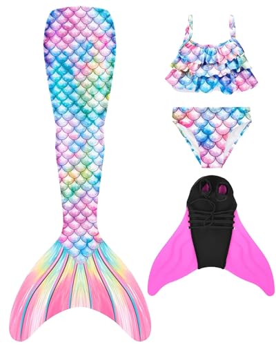 shepretty meerjungfrauenflosse mädchen Neuer Mermaid Tail Badeanzug für Erwachsene und Kinder，fenM24-130 von shepretty