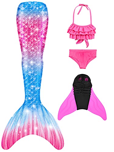 shepretty meerjungfrauenflosse mädchen Neuer Mermaid Tail Badeanzug für Erwachsene und Kinder,FenR3-110 von shepretty