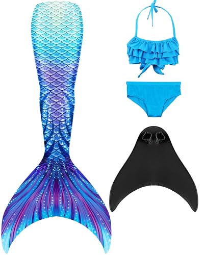 shepretty meerjungfrauenflosse mädchen Neuer Mermaid Tail Badeanzug für Erwachsene und Kinder,xiaoM33-140 von shepretty