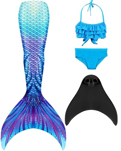 shepretty meerjungfrauenflosse mädchen Neuer Mermaid Tail Badeanzug für Erwachsene und Kinder,XiaoM33-130 von shepretty