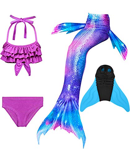 shepretty meerjungfrauenflosse mädchen Neuer Mermaid Tail Badeanzug für Erwachsene und Kinder,lanpuDH54-110 von shepretty