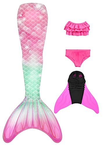 shepretty meerjungfrauenflosse mädchen Neuer Mermaid Tail Badeanzug für Erwachsene und Kinder,xiaofen-R1-120 von shepretty