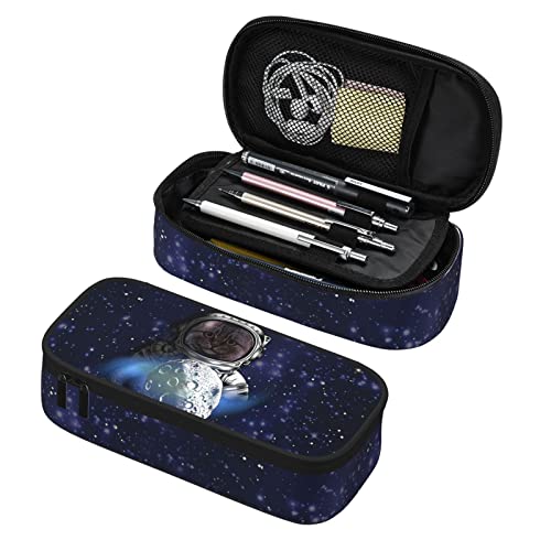 Federmäppchen in Donut-Form, großes Fassungsvermögen, Stifttasche mit Reißverschlussfach, Federmäppchen, multifunktional, Schreibwarentasche für Mädchen, Rosa, Astronauten, Einheitsgröße, von shgwehh
