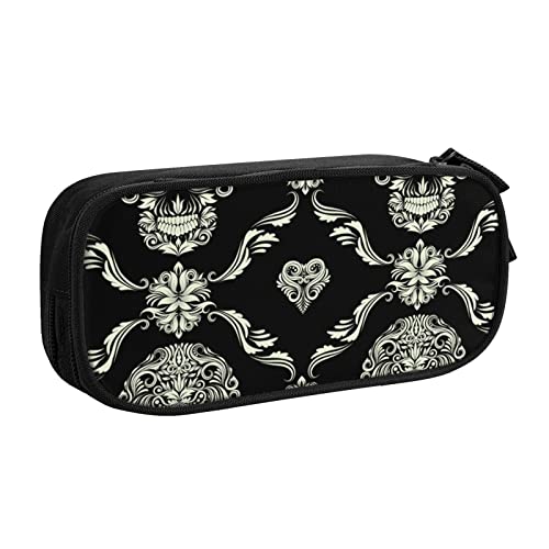 Federmäppchen mit Blumen-Totenkopf-Ornament-Muster, Stifteetui mit Reißverschluss, schwarz, große Kapazität, Federmäppchen für Schule, Büro und Reisen, Schwarz , Einheitsgröße, Taschen-Organizer Federmäppchen mit Blumen-Totenkopf-Ornament-Muster, Stifteetui mit Reißverschluss, schwarz, große Kapazität, Federmäppchen für Schule, Büro und Reisen, Schwarz , Einheitsgröße, Taschen-Organizer von shgwehh