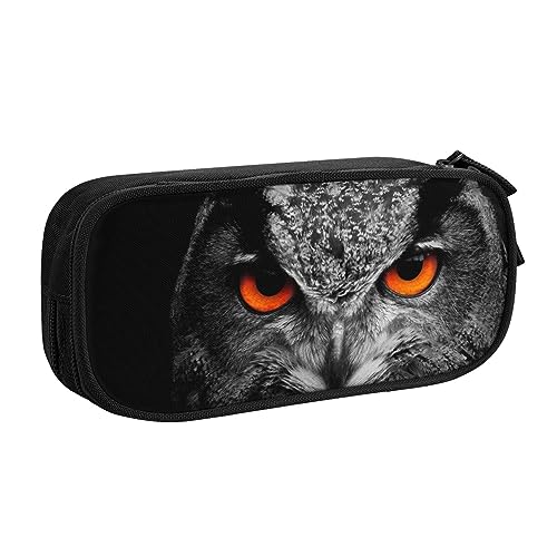 Federmäppchen mit Eulenaugen, Stifteetui mit Reißverschluss, blau, große Kapazität, Stiftebox für Schule, Büro und Reisen, Schwarz , Einheitsgröße, Taschen-Organizer von shgwehh