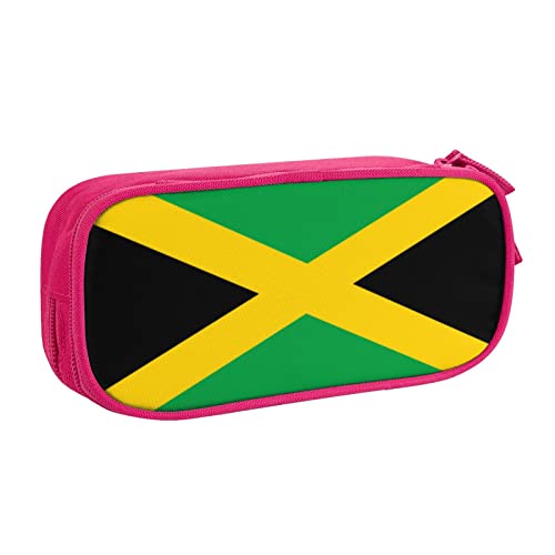 Federmäppchen mit Jamaika-Flagge, Stifteetui mit Reißverschluss, schwarz, große Kapazität, Stiftebox für Schule, Büro und Reisen, rose, Einheitsgröße, Taschen-Organizer Federmäppchen mit Jamaika-Flagge, Stifteetui mit Reißverschluss, schwarz, große Kapazität, Stiftebox für Schule, Büro und Reisen, rose, Einheitsgröße, Taschen-Organizer von shgwehh