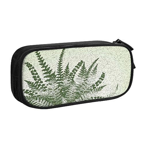 Federmäppchen mit natürlicher Pflanzen-Silhouette, Farnblatt, Stifteetui mit Reißverschluss, blau, große Kapazität, Stiftebox für Schule, Büro und Reisen, Schwarz , Einheitsgröße, Taschen-Organizer Federmäppchen mit natürlicher Pflanzen-Silhouette, Farnblatt, Stifteetui mit Reißverschluss, blau, große Kapazität, Stiftebox für Schule, Büro und Reisen, Schwarz , Einheitsgröße, Taschen-Organizer von shgwehh