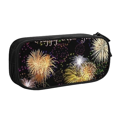 Happy New Year Federmäppchen Stifteetui mit Reißverschluss, Rosa Große Kapazität Federmäppchen für Schule, Büro und Reisen, Schwarz , Einheitsgröße, Taschen-Organizer Happy New Year Federmäppchen Stifteetui mit Reißverschluss, Rosa Große Kapazität Federmäppchen für Schule, Büro und Reisen, Schwarz , Einheitsgröße, Taschen-Organizer von shgwehh