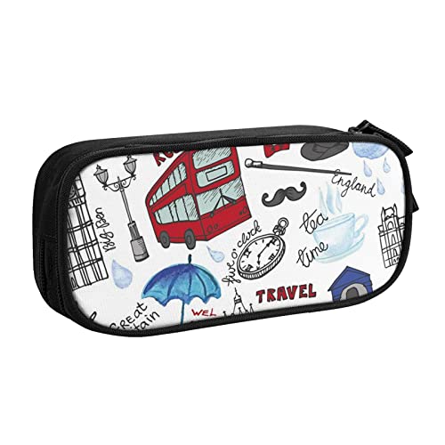 London Federmäppchen Stifteetui mit Reißverschluss, Rosa Große Kapazität Federmäppchen für Schule, Büro und Reisen, Schwarz , Einheitsgröße, Taschen-Organizer London Federmäppchen Stifteetui mit Reißverschluss, Rosa Große Kapazität Federmäppchen für Schule, Büro und Reisen, Schwarz , Einheitsgröße, Taschen-Organizer von shgwehh