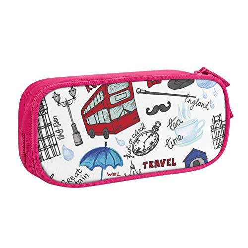 London Federmäppchen Stifteetui mit Reißverschluss, Rosa Große Kapazität Federmäppchen für Schule, Büro und Reisen, rose, Einheitsgröße, Taschen-Organizer London Federmäppchen Stifteetui mit Reißverschluss, Rosa Große Kapazität Federmäppchen für Schule, Büro und Reisen, rose, Einheitsgröße, Taschen-Organizer von shgwehh