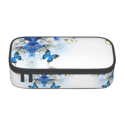 Lustiges Yoga-Frosch-Federmäppchen für Mädchen und Jungen, ästhetisches Federmäppchen mit mehreren Fächern für Erwachsene, Büro-Organizer, praktisch für Kinder, Teenager, Frauen, Männer, Blumen und von shgwehh