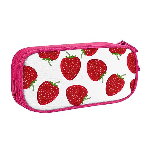 Strawberry Federmäppchen Stifteetui mit Reißverschluss, Rosa Große Kapazität Federmäppchen für Schule, Büro und Reisen, rose, Einheitsgröße, Taschen-Organizer Strawberry Federmäppchen Stifteetui mit Reißverschluss, Rosa Große Kapazität Federmäppchen für Schule, Büro und Reisen, rose, Einheitsgröße, Taschen-Organizer von shgwehh