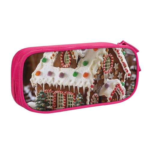 shgwehh Bedrucktes Federmäppchen mit weihnachtlichem Lebkuchenmotiv, großes Federmäppchen, niedliches Federmäppchen, Büro, Schule, Schreibwaren-Organizer für Mädchen und Jungen, Blau, rose, shgwehh Bedrucktes Federmäppchen mit weihnachtlichem Lebkuchenmotiv, großes Federmäppchen, niedliches Federmäppchen, Büro, Schule, Schreibwaren-Organizer für Mädchen und Jungen, Blau, rose, von shgwehh