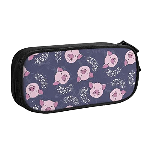 shgwehh Cherry Federmäppchen, Fächer, Stifteetui, multifunktionale Make-up-Tasche, Halter, große Aufbewahrung, Schreibwaren-Organizer mit Reißverschluss für Büro, Reisen, Süßes rosa Schwein, shgwehh Cherry Federmäppchen, Fächer, Stifteetui, multifunktionale Make-up-Tasche, Halter, große Aufbewahrung, Schreibwaren-Organizer mit Reißverschluss für Büro, Reisen, Süßes rosa Schwein, von shgwehh