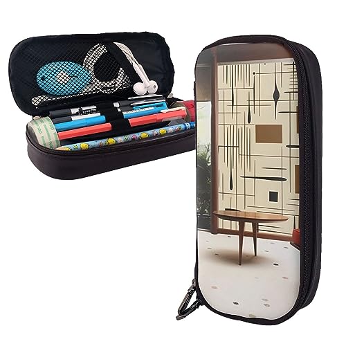 shgwehh Federmäppchen Loon Birds Bedrucktes großes Fassungsvermögen, Federmäppchen, einfacher Schreibwaren-Organizer für Büro, Reise, Mitte des Jahrhunderts modern, Einheitsgröße, Taschen-Organizer von shgwehh