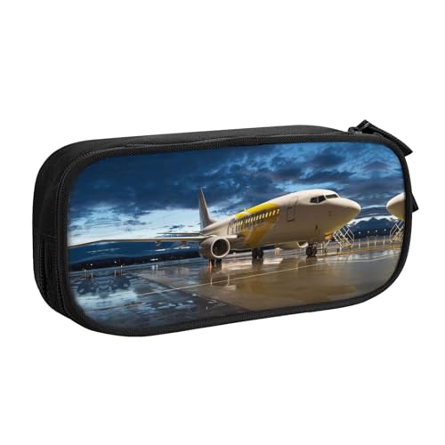 shgwehh Federmäppchen mit Flugzeug im Abendlicht, stilvolles Druck-Federmäppchen – Organisieren Sie Ihre Schreibwaren mit Eleganz, Schwarz , Einheitsgröße, Taschen-Organizer shgwehh Federmäppchen mit Flugzeug im Abendlicht, stilvolles Druck-Federmäppchen – Organisieren Sie Ihre Schreibwaren mit Eleganz, Schwarz , Einheitsgröße, Taschen-Organizer von shgwehh