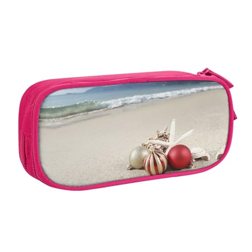 shgwehh Federmäppchen mit Weihnachtsmotiv am Strand, stilvolles Federmäppchen – organisieren Sie Ihre Schreibwaren mit Eleganz, rose, Einheitsgröße, Taschen-Organizer von shgwehh