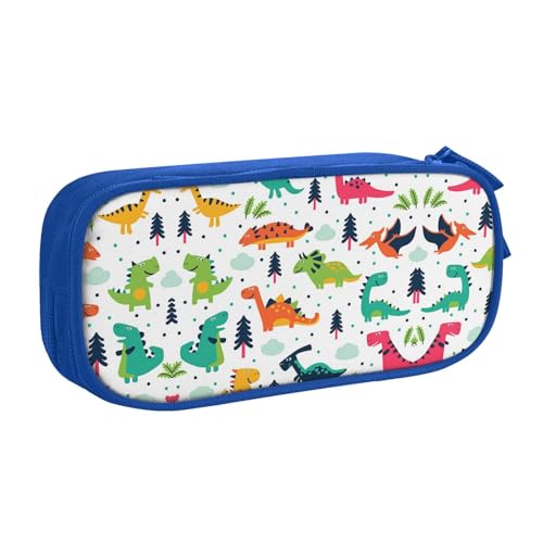 shgwehh Federmäppchen mit buntem Dinosaurier-Druck, stilvolles Federmäppchen – organisieren Sie Ihre Schreibwaren mit Eleganz, blau, Einheitsgröße, Taschen-Organizer von shgwehh