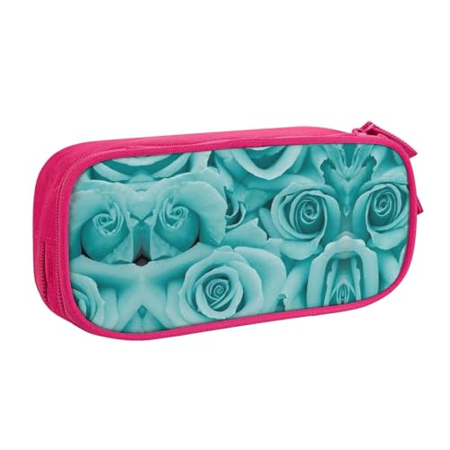 shgwehh Federmäppchen mit türkisfarbenem Rosenmuster, stilvolles Federmäppchen – organisieren Sie Ihre Schreibwaren mit Eleganz, rose, Einheitsgröße, Taschen-Organizer von shgwehh