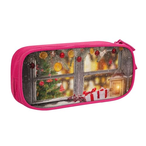 shgwehh Federmäppchen mit weihnachtlichem Bilddruck, stilvolles Federmäppchen – Organisieren Sie Ihre Schreibwaren mit Eleganz, rose, Einheitsgröße, Taschen-Organizer von shgwehh