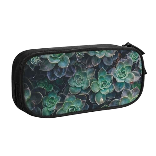 shgwehh Großes Federmäppchen für Jungen und Mädchen, Sukkulenten-Pflanzen-Federmäppchen mit großen Fächern für Schule, Schreibwaren, Büro und Reisen, Schwarz, Schwarz , Einheitsgröße, shgwehh Großes Federmäppchen für Jungen und Mädchen, Sukkulenten-Pflanzen-Federmäppchen mit großen Fächern für Schule, Schreibwaren, Büro und Reisen, Schwarz, Schwarz , Einheitsgröße, von shgwehh