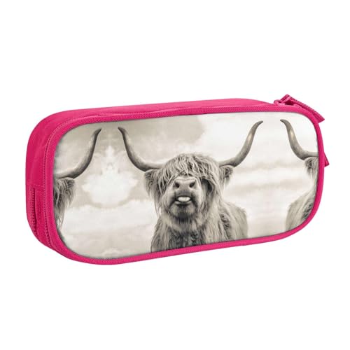 shgwehh Lustiges Federmäppchen mit Kuhmuster, stilvolles Federmäppchen – organisieren Sie Ihre Schreibwaren mit Eleganz, rose, Einheitsgröße, Taschen-Organizer von shgwehh