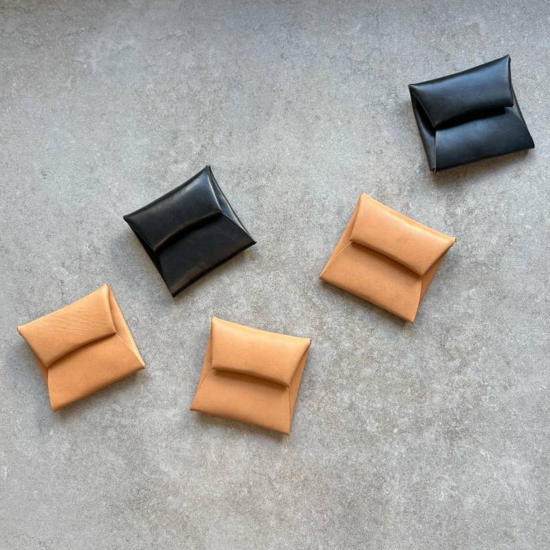 Münzetui, Coin Purse Aus Blankleder von shhmanufaktur